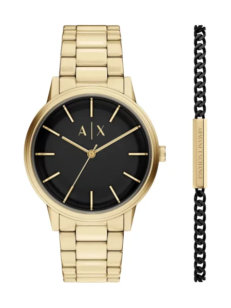 ARMANI EXCHANGE Ceas analogic auriu negru