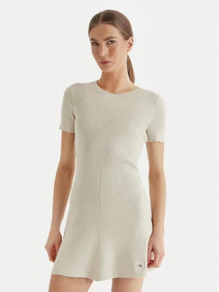 Calvin Klein Jeans Rochie tricotată bej