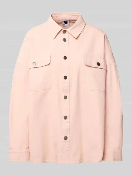 Kurtka koszulowa o kroju oversized z na piersi Karo Kauer