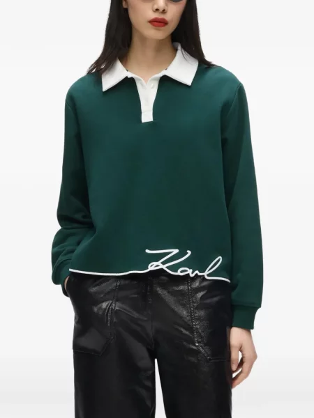 Tricou polo Karl Lagerfeld verde