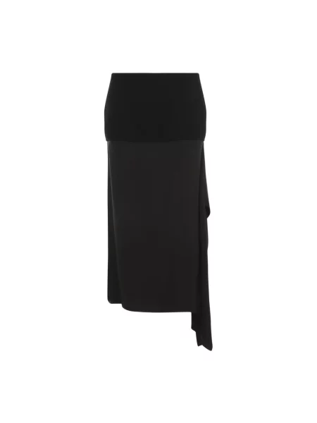 Spódnica Jil Sander wełniana czarna