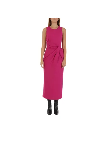 Sukienka midi Emporio Armani różowa