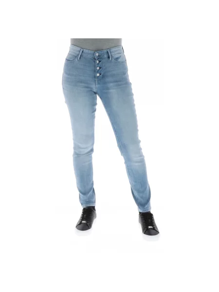 Kavbojke Guess z visokim pasom siva