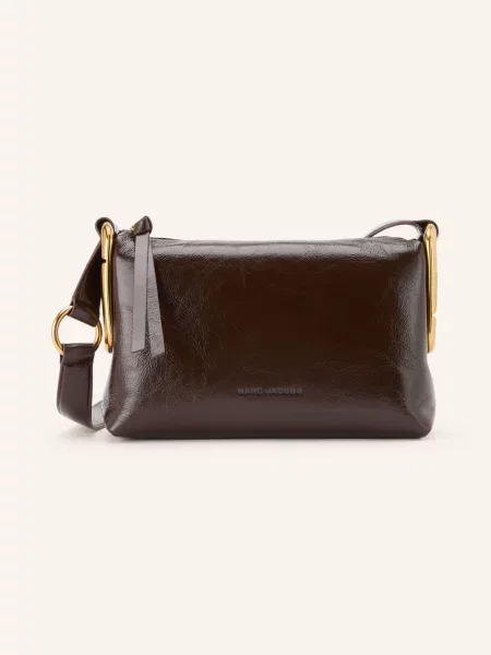 MARC JACOBS torebka crossbody skórzana MEDIUM SHOULDER brązowa