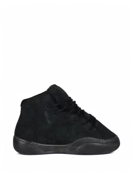 Sneakerși Erl din piele de căprioară negru