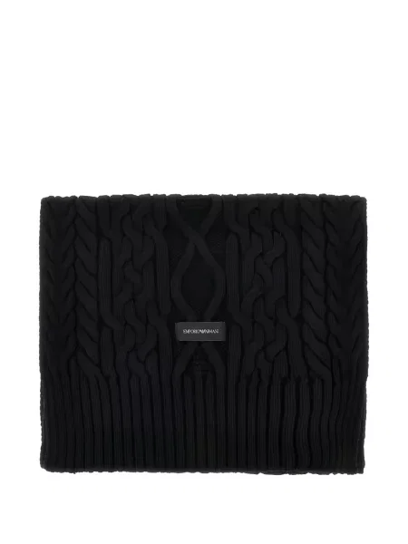 Fular Emporio Armani cu autograf negru