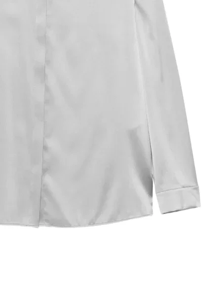 Cămașă Emporio Armani lungă gri