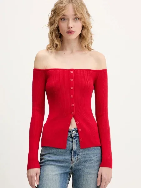 Bluza Abercrombie & Fitch crvena