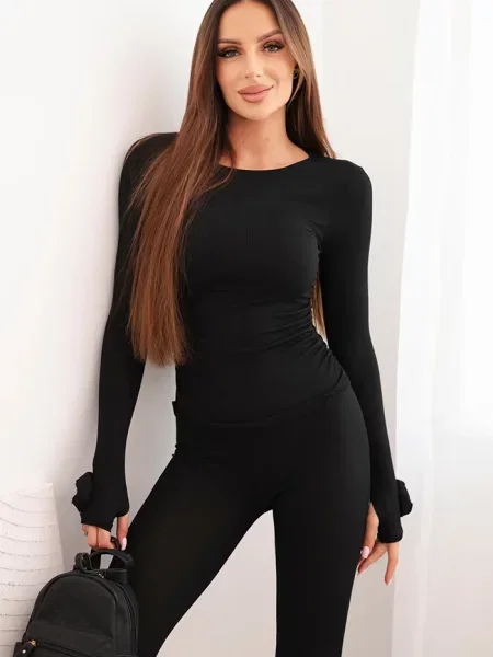 Legginsy Kesi Włoski z długim rękawem czarne