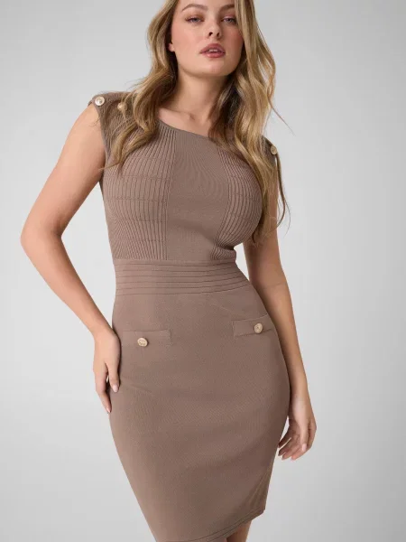 GUESS Rochie Carmen bej