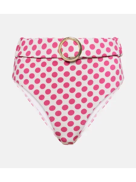 Bikini Alexandra Miro z wysoką talią w grochy biały