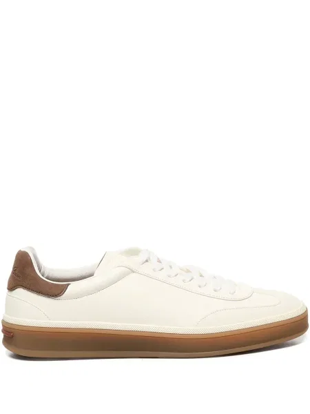 Sneakerși Loro Piana cu șireturi din piele