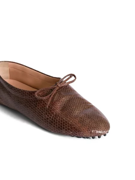 Pantofi loafer Alberta Ferretti cu funde maro