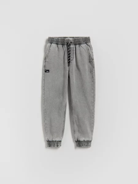 Reserved Džíny jogger světle šedá