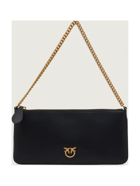 Geantă de mână Pinko din piele fără toc plic negru