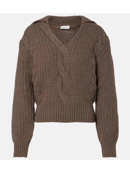 Pulover Magda Butrym din cașmir maro