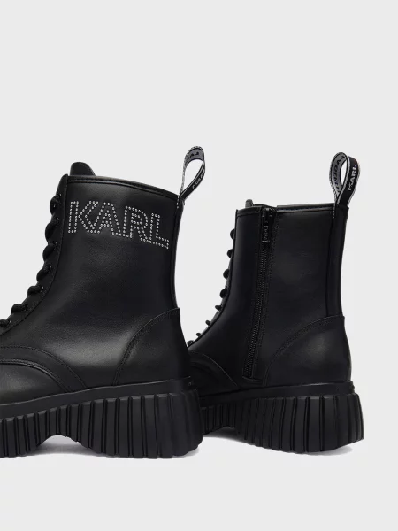 Кожаные ботинки Karl Lagerfeld черные