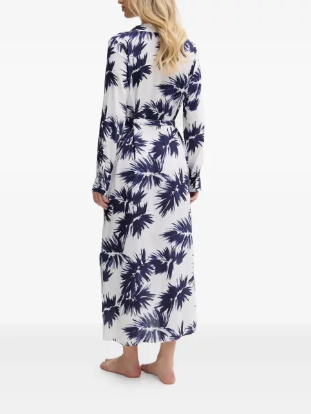 Rochie tip cămașă Dkny cu model floral cu imagine de costum alb