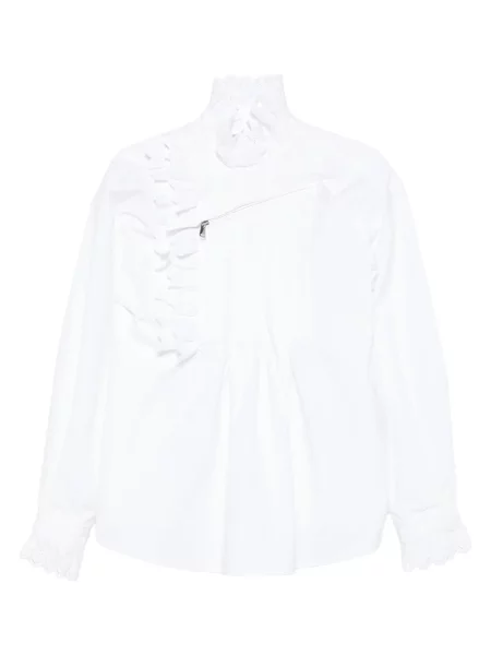 Cămașă Coperni cu volane plisată alb