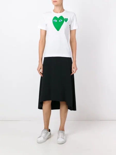 Raštuotas marškinėliai Comme Des Garçons Play balta