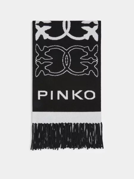 PINKO Шарф Віскоза/бавовна чорний