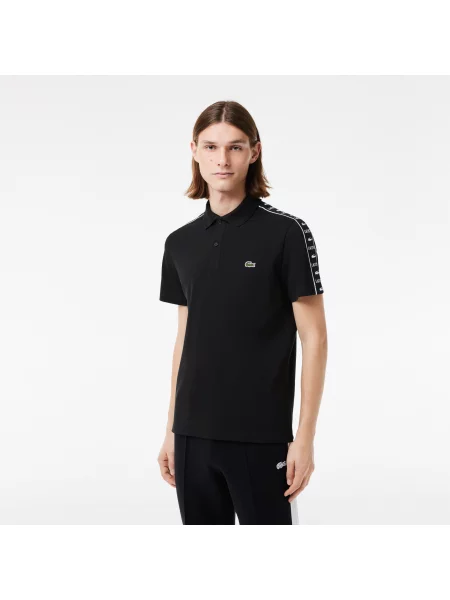 Lacoste Polo O Regularnym Kroju Z Nadrukiem czarny