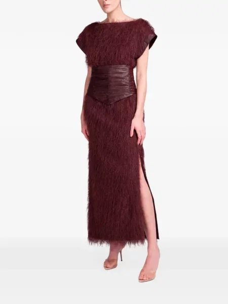 Rochie maxi Baruni cu volane roșu