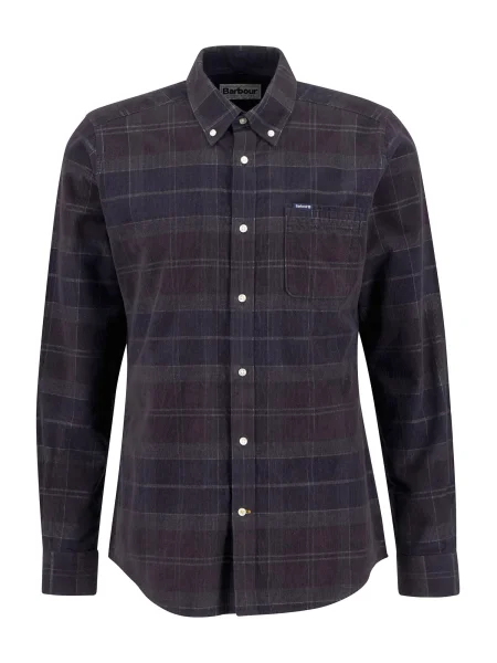 Barbour košeľa pánska menčestrová Blair Tailored Shirt hnedá