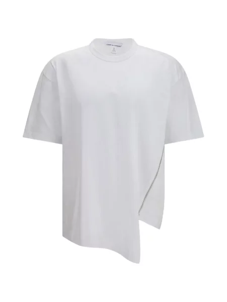 Koszulka Comme Des Garcons asymetryczna biała