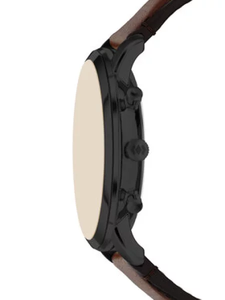 FOSSIL Analógové hodinky NEUTRA čokoládová / čierna hnedá