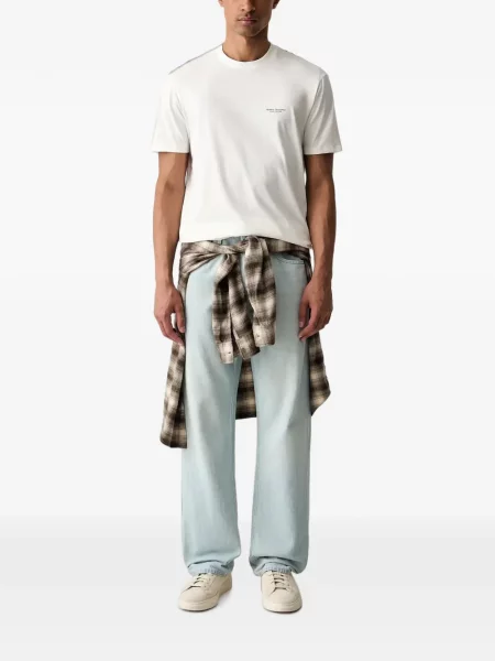 Scurt tricou Armani Exchange cu imagine alb