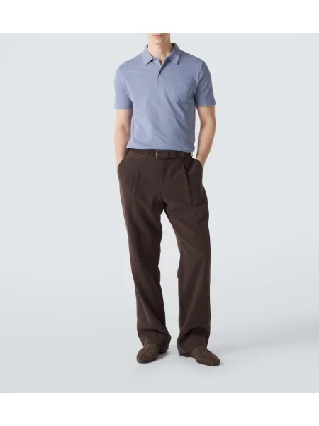 Tricou polo Sunspel albastru