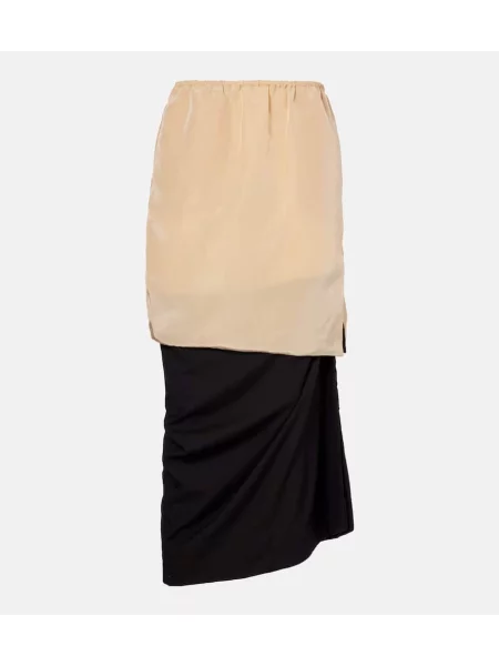 Maksi spódnica maxi Calvin Klein Collection wełniana czarna