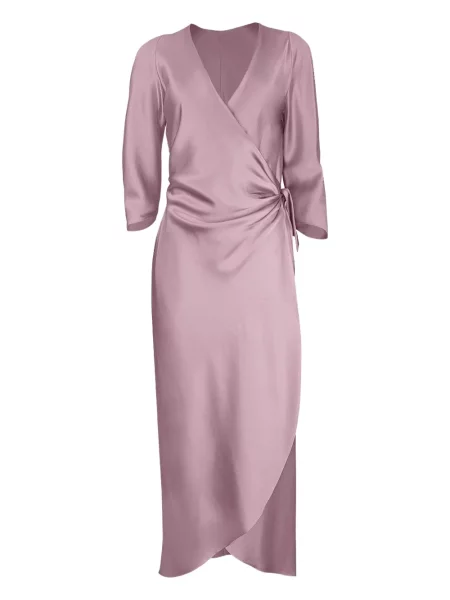 Rochie midi Peter Cohen cu mâneci trei sferturi până la genunchi de costum roz