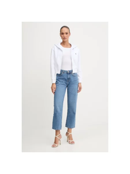 Armani Exchange bluza z kapturem gładka biały