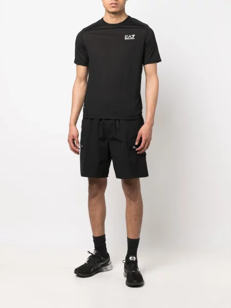 Πλεκτή μπλούζα Ea7 Emporio Armani μαύρο