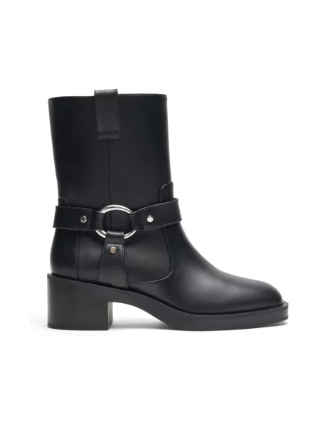 Botki Stuart Weitzman skórzane czarne