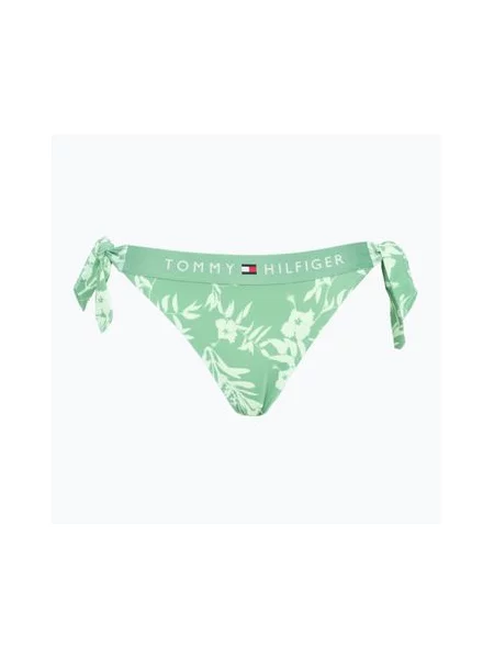 Бікіні Tommy Hilfiger в квіточку з принтом на завʼязках зелені