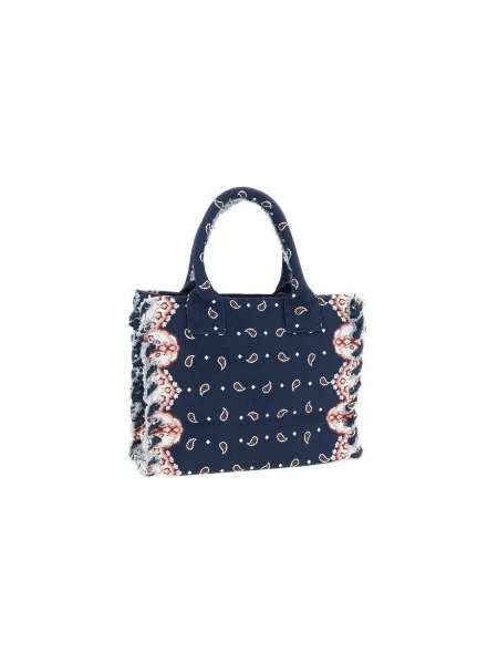 Pinko Geantă de plajă Canvas Tote albastru