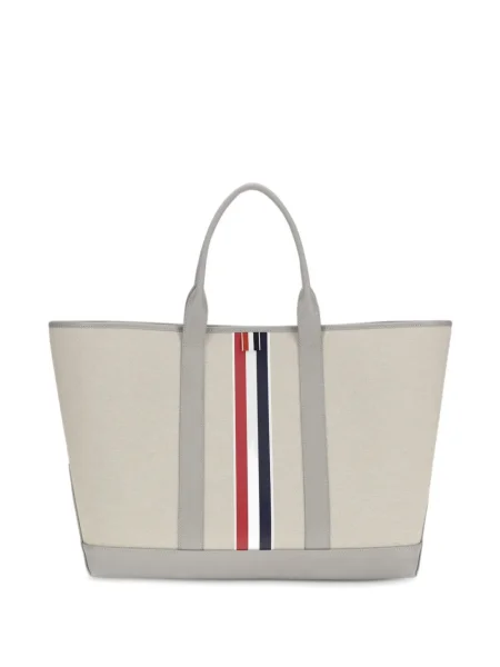 Geantă Thom Browne din piele cu dungi