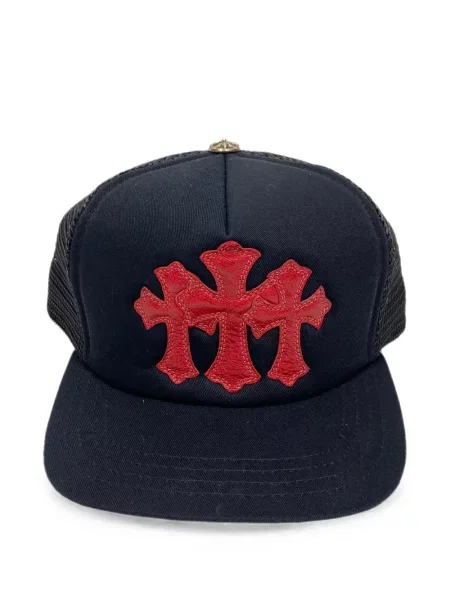 Căciulă Chrome Hearts cu motiv cu inimi negru