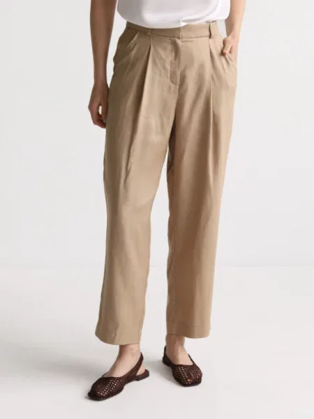 Чіноси Lilove льон/бавовна бежевий