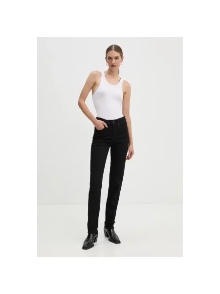 Jeansy straight leg Levi's z wysoką talią czarne
