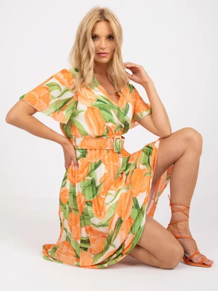 Rochie Italy Moda de costum portocaliu