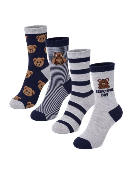 Penti Čarape PENTI Jungen Teddy-Bär-Muster Socken miks