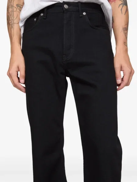 Blugi Acne Studios din piele negru
