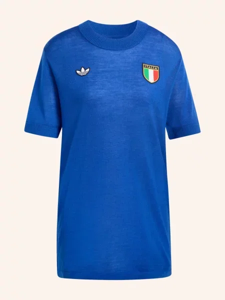 Adidas Pletené Tričko Itálie Léta modrá