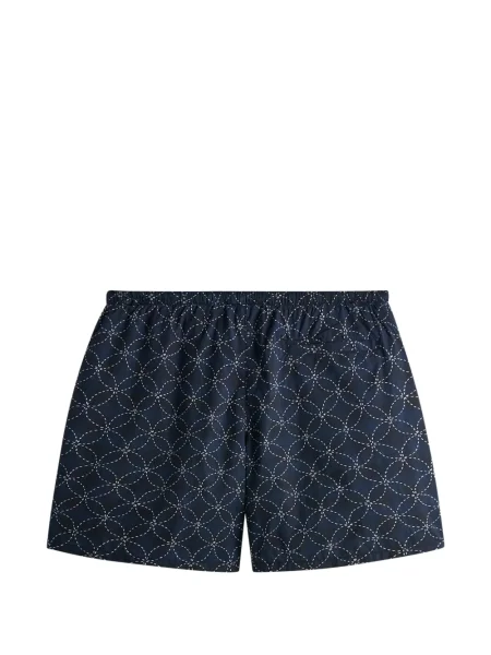 Slip de baie Kith cu imprimeu geometric albastru