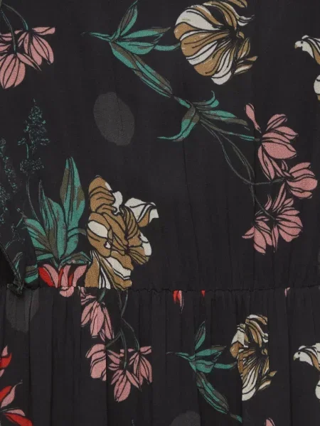 Rochie midi Boss cu model floral cu imagine negru