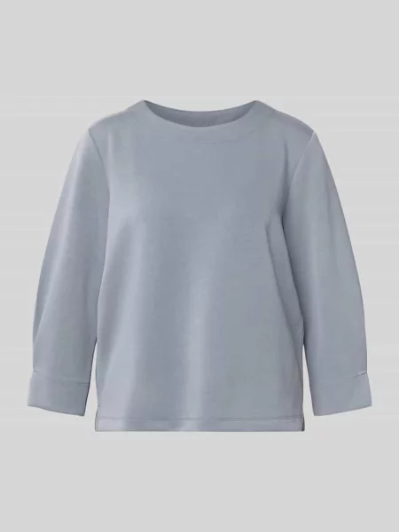 Bluza z prążkowanym okrągłym dekoltem Comma